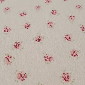 Simply Shabby Chic Mon Amie Rosebud Floral Pink Flat Sheet 77x98 Cotton READ